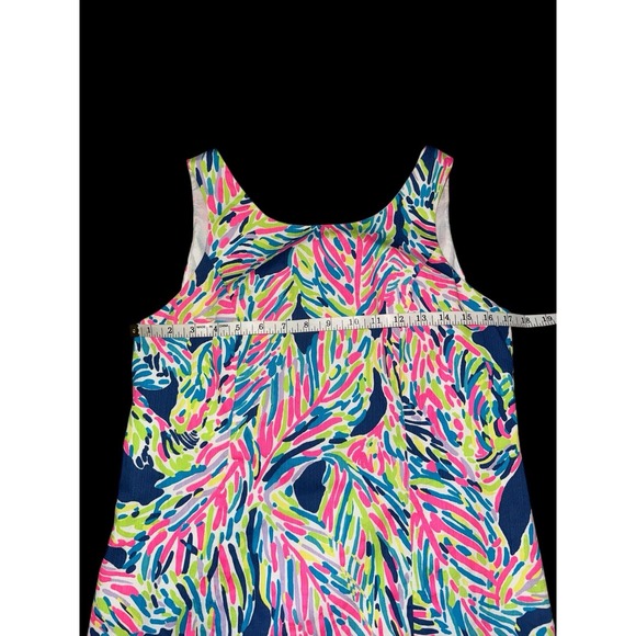 Lilly Pulitzer Cathy Shift Dress Indigo Palm Size 6 Scoop‎ Back Preppy Beach - Picture 7 of 10